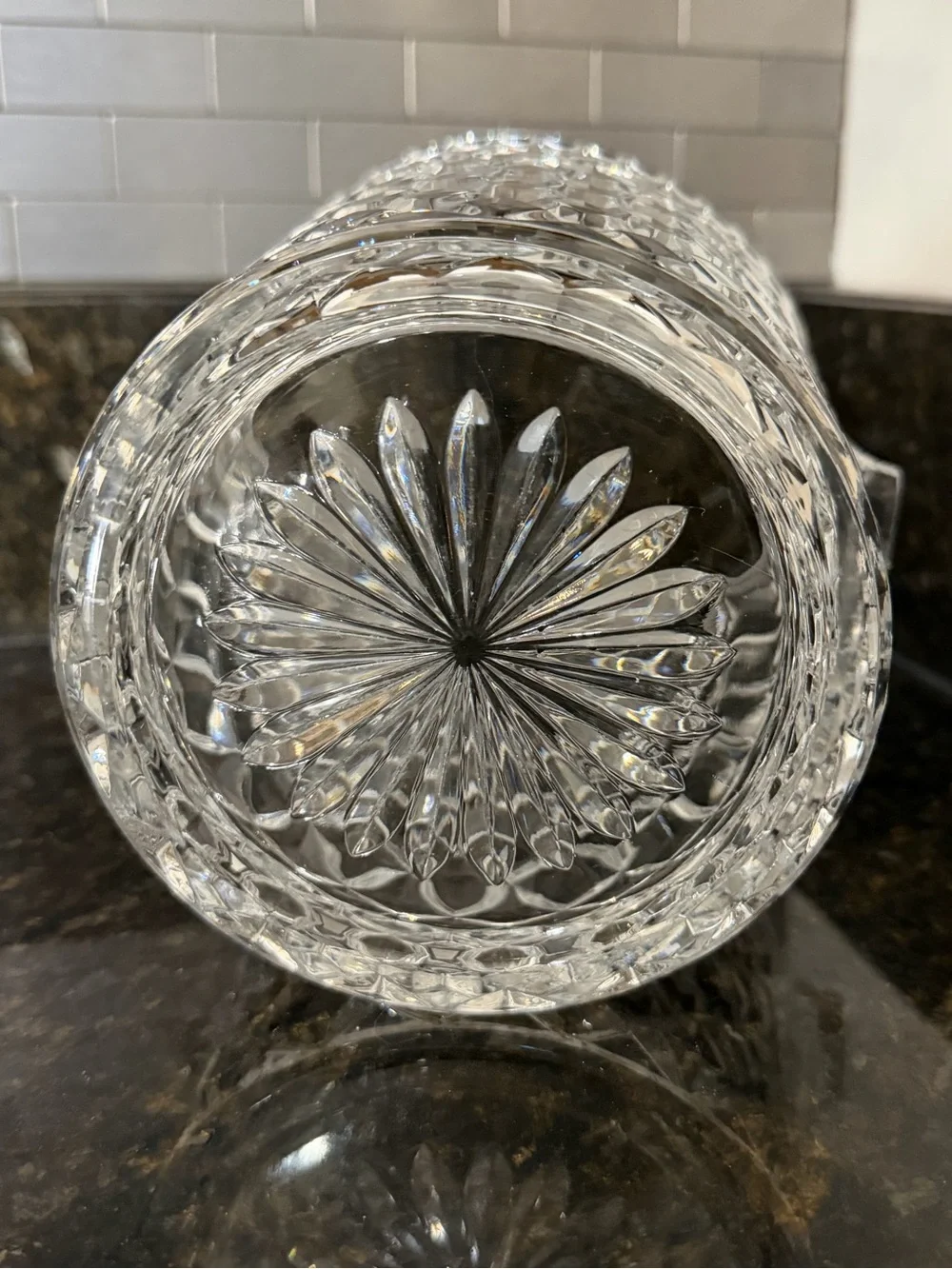 Vintage Petite Crystal Ice Bucket | Candle Holder | Vase | 5.5”